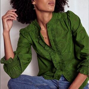 Boden Alice Broderie Top Size 20-22